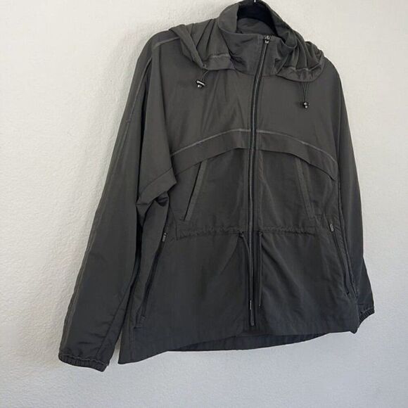 Athleta Rain to Shine Jacket Hooded Charcoal Gray Jacket Women's Size XXS Active - Picture 10 of 11